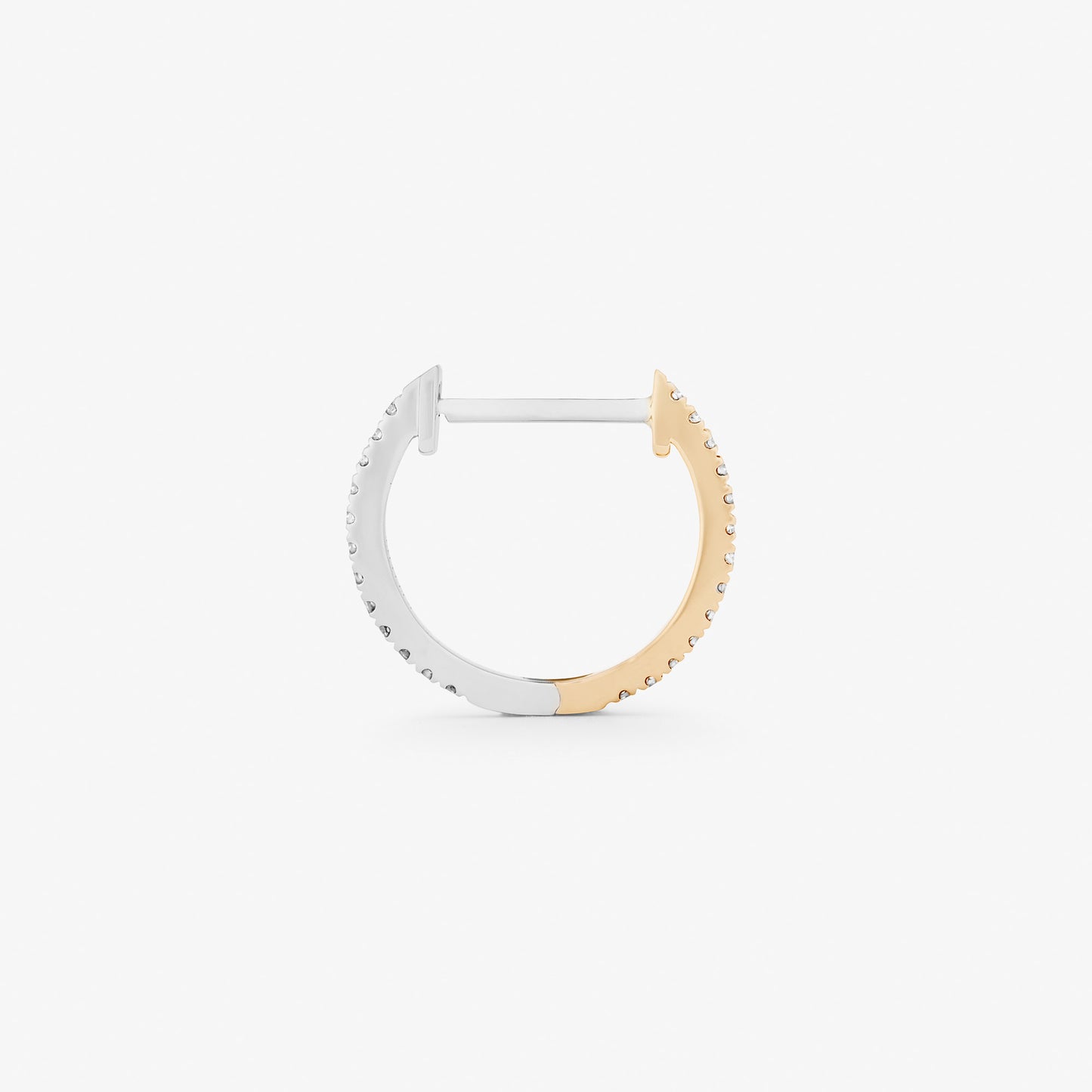 HOOP WHITE DIAMOND & YELLOW/WHITE GOLD - 11mm