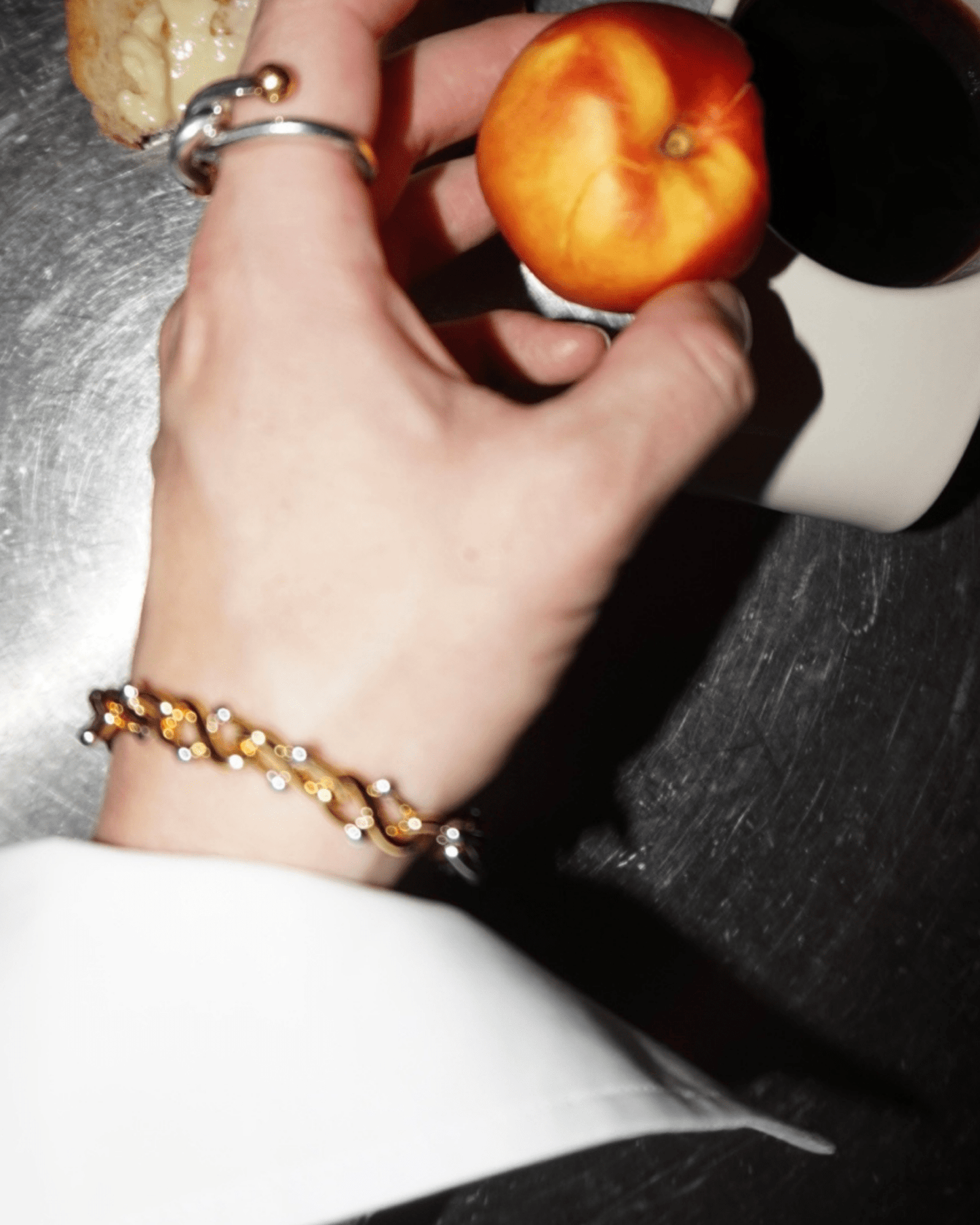 Falcat bracelet - vermeil + rhodium - bracelet - ENNUI Atelier