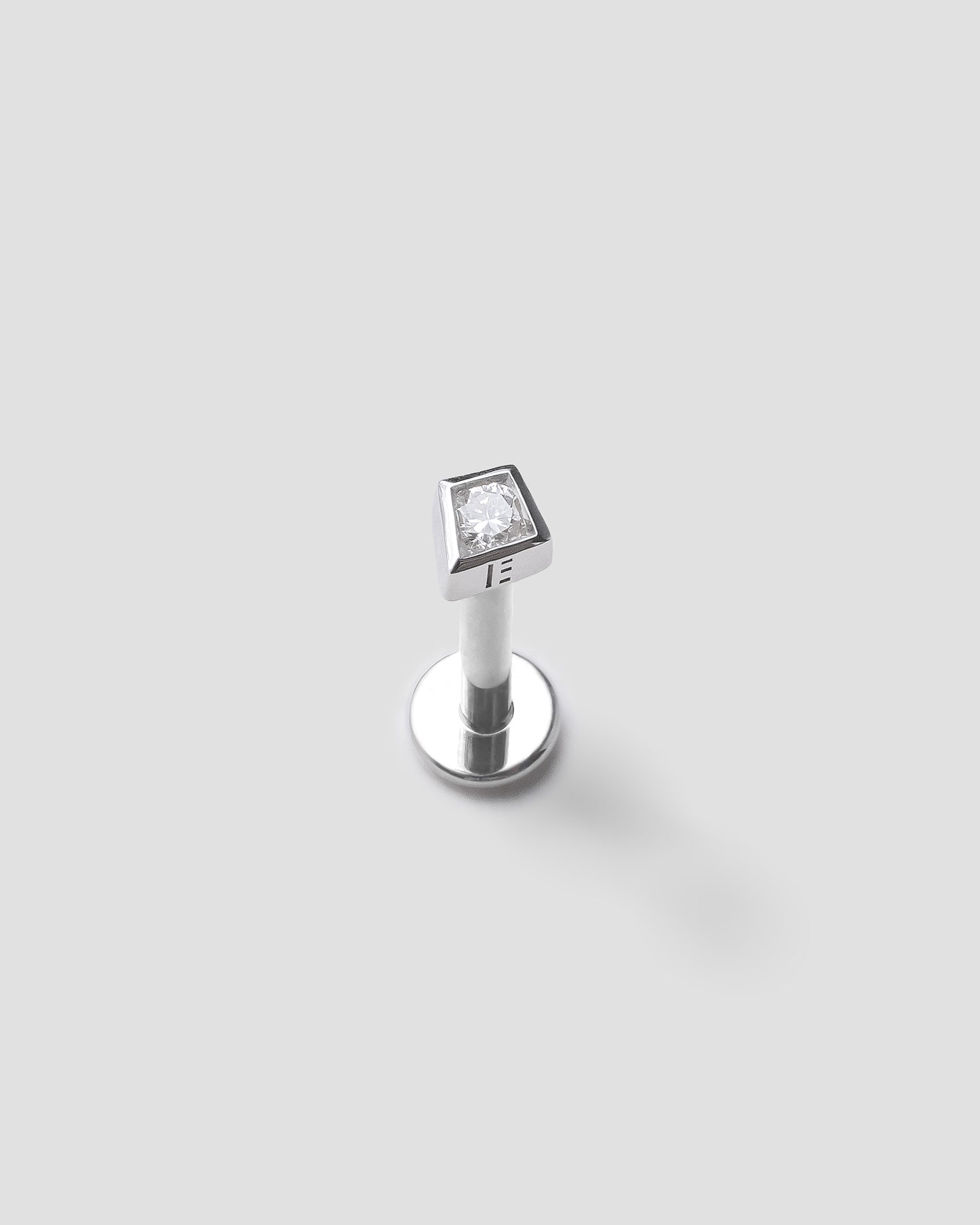 FRAME LABRET - WHITE LAB DIAMOND & WHITE GOLD