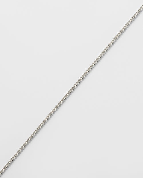 Round Curb necklace - silver - clasp