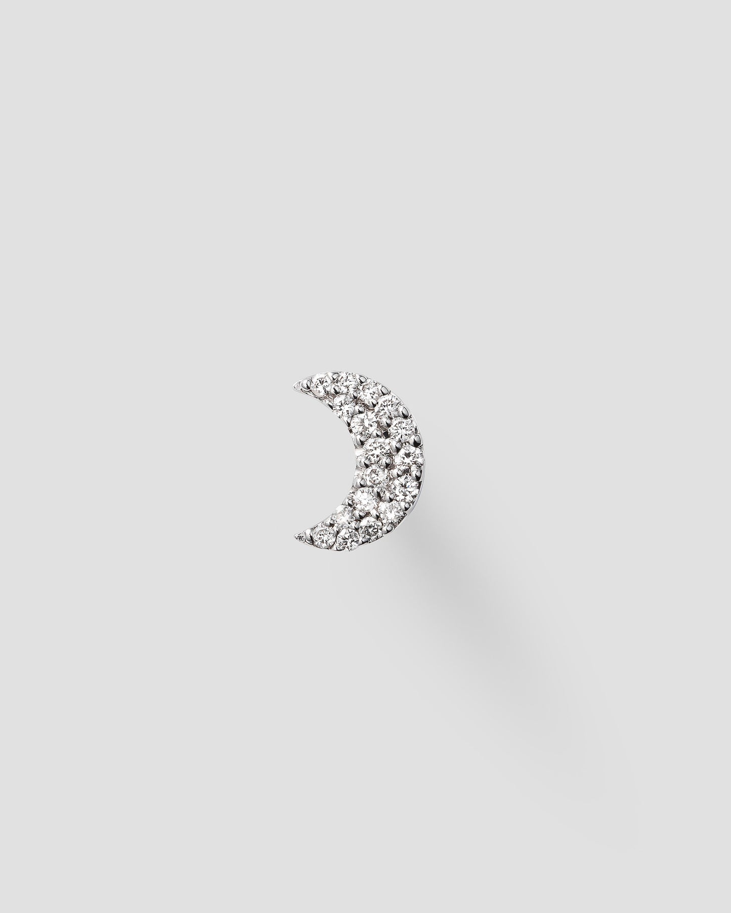 LUNA STUD - WHITE DIAMOND & WHITE GOLD