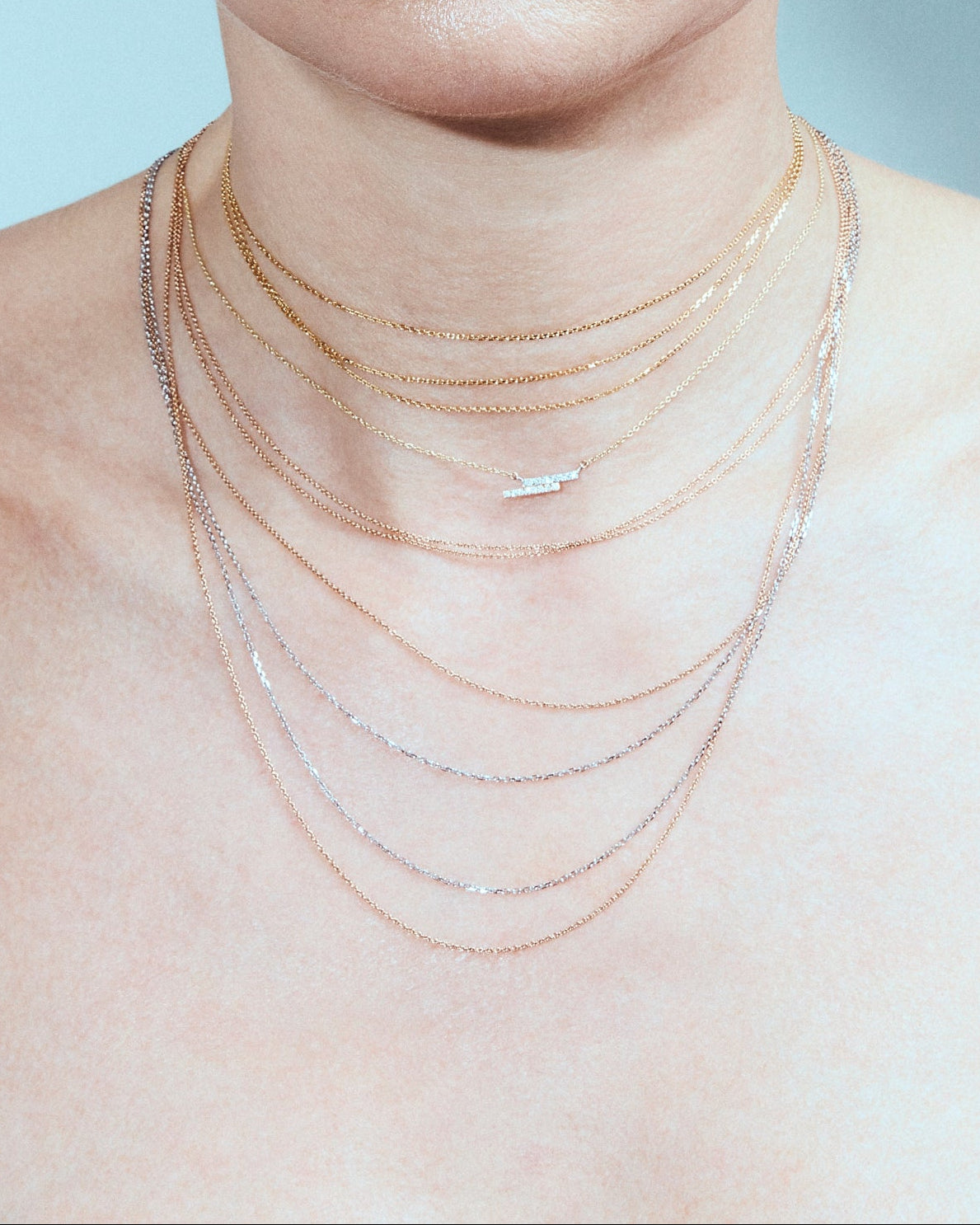 ANCHOR FACET NECKLACE - SILVER - Clasp