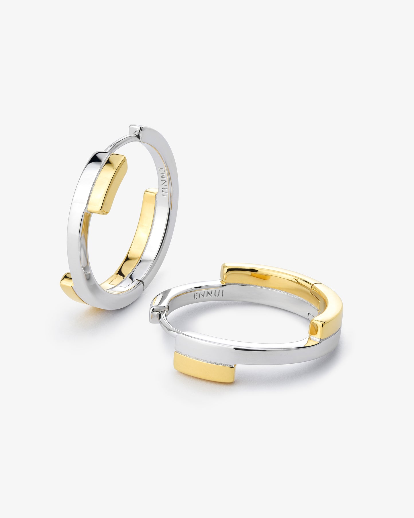 OLYMPIA HOOPS - RHODIUM & VERMEIL