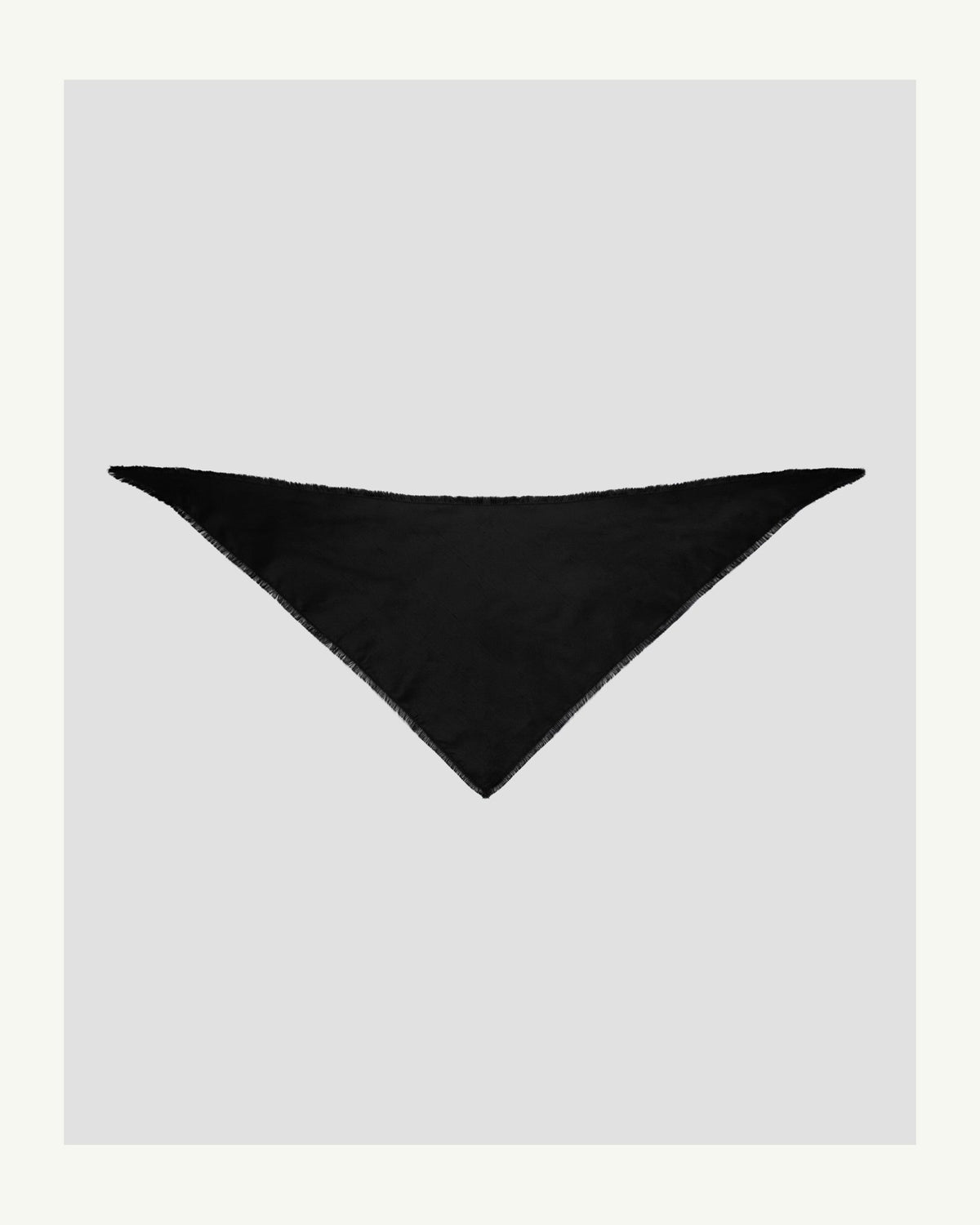 The raw edge triangle in silk, detail view.