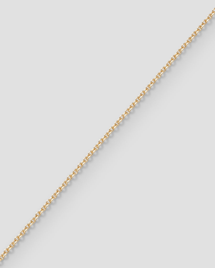 Forever necklace - Round Anchor 1.0mm - yellow gold