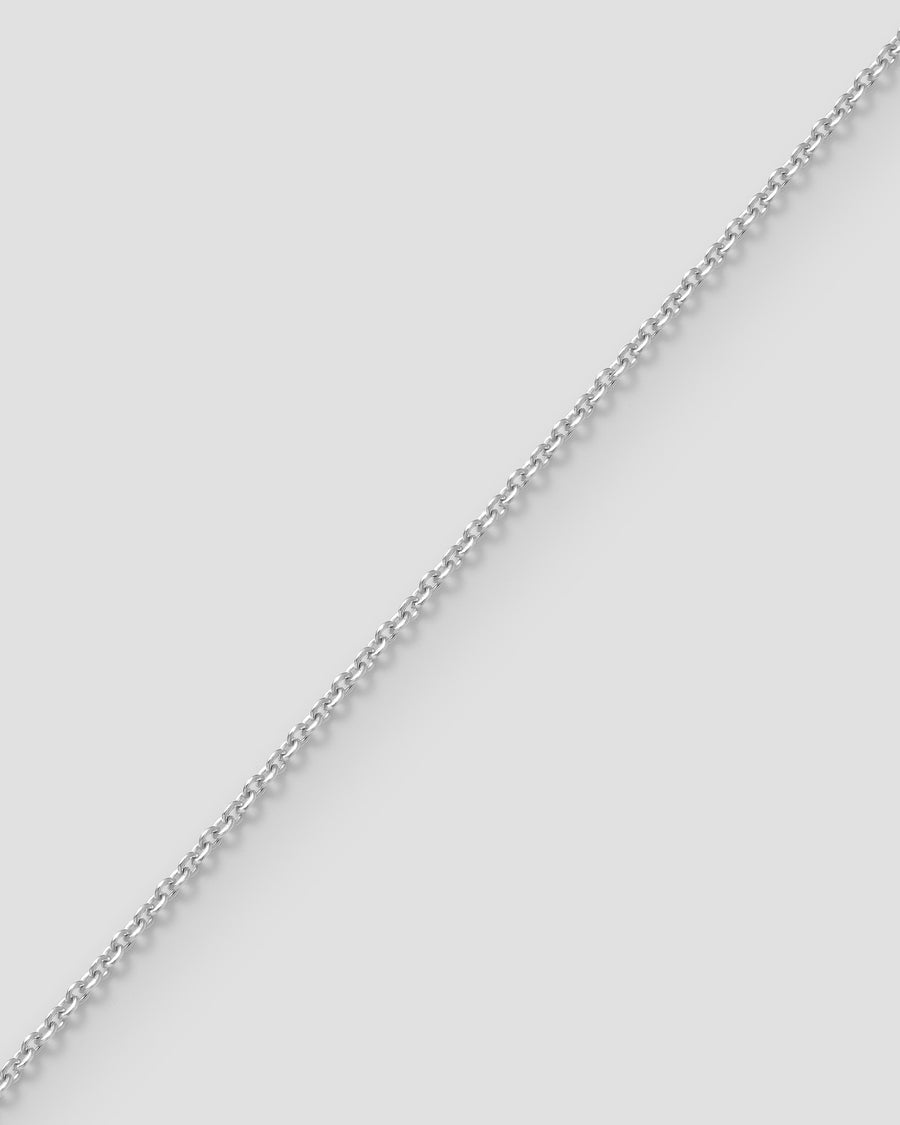 Forever necklace - Round Anchor 1.0mm - white gold