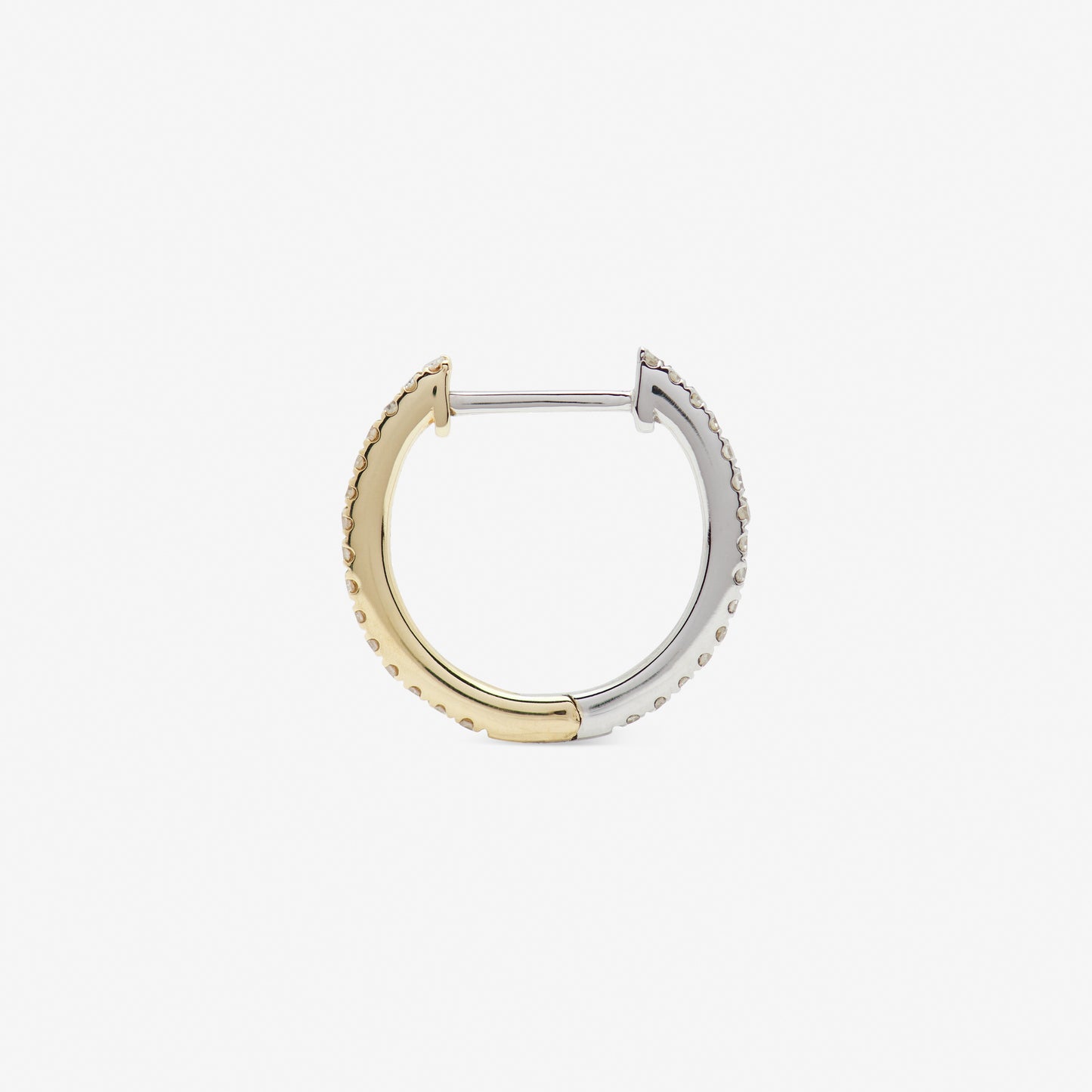 14mm hoop in yellow and white gold from sied