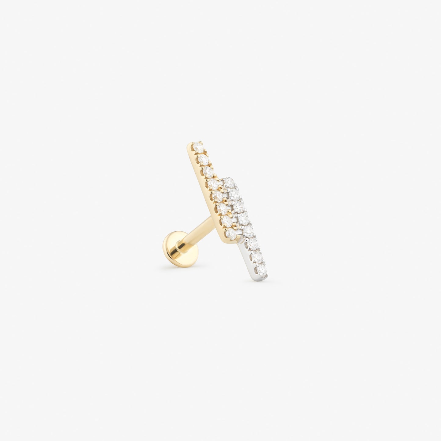 PARALLEL UNIVERSE LABRET - WHITE DIAMOND & YELLOW/WHITE GOLD