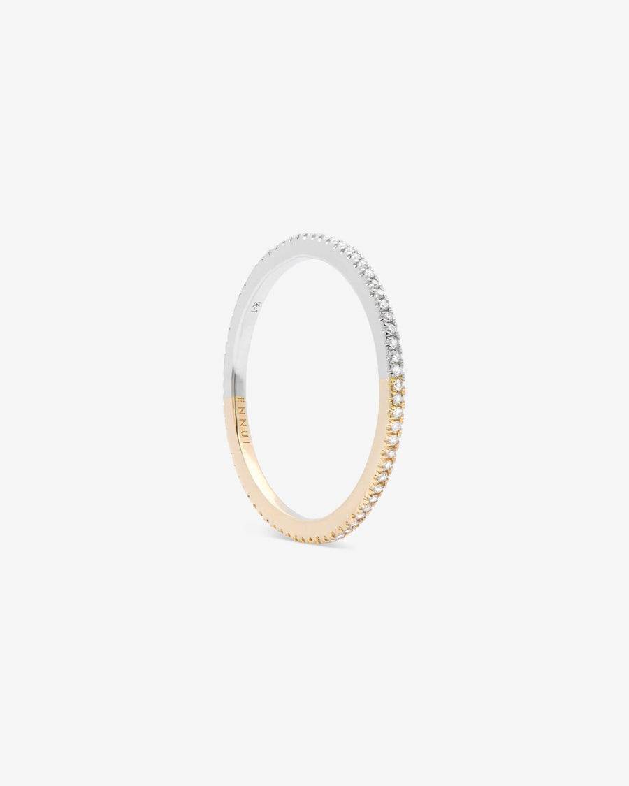 Hera ring in 14k yellow & white gold, set with a natural diamond.