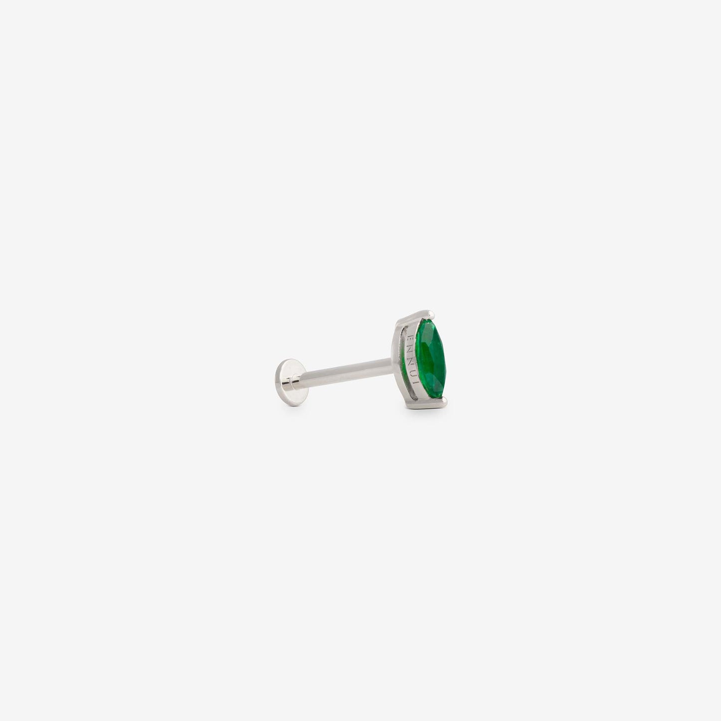 awareness labret emerald white gold from ennui atelier