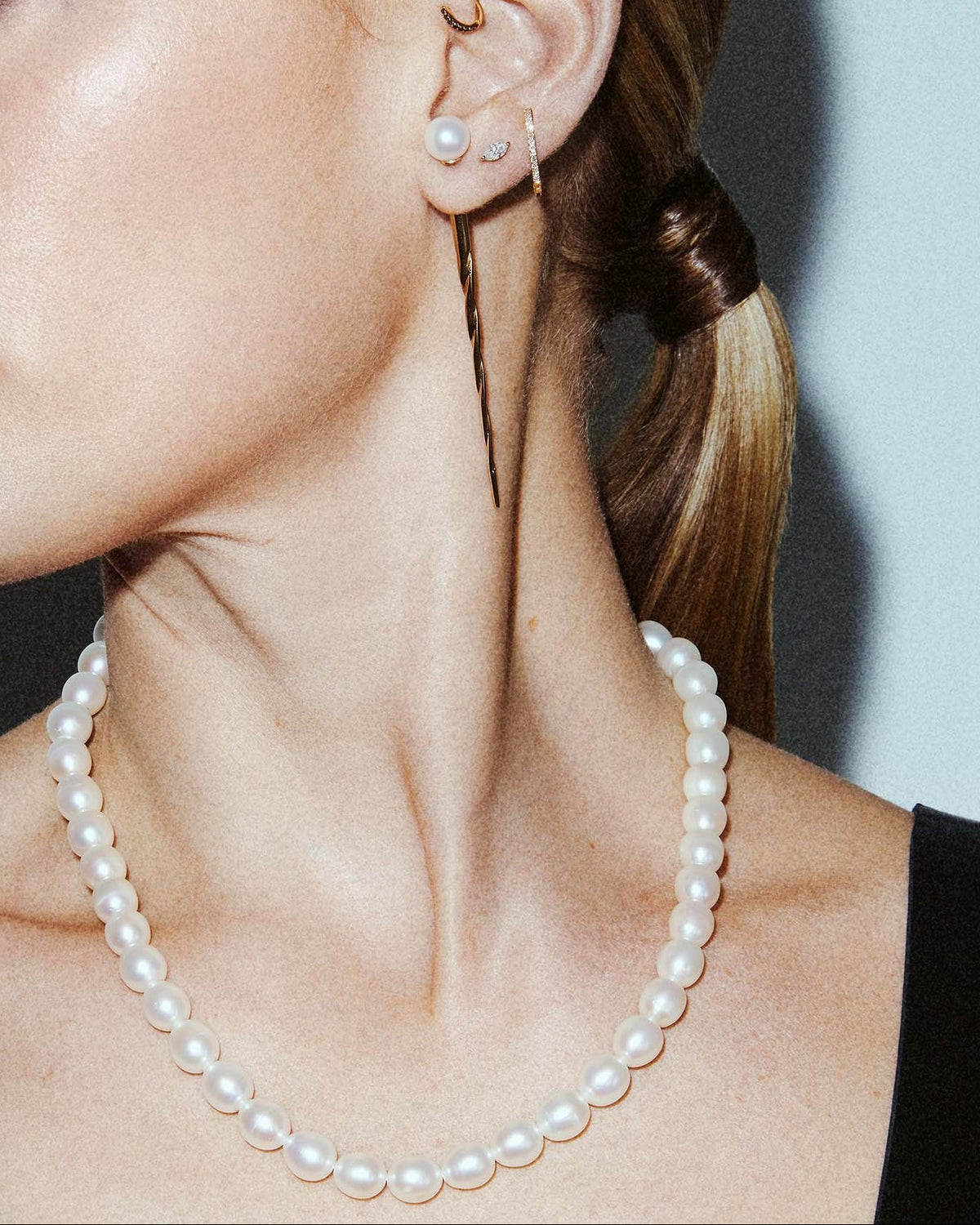 Era Necklace, shown worn.