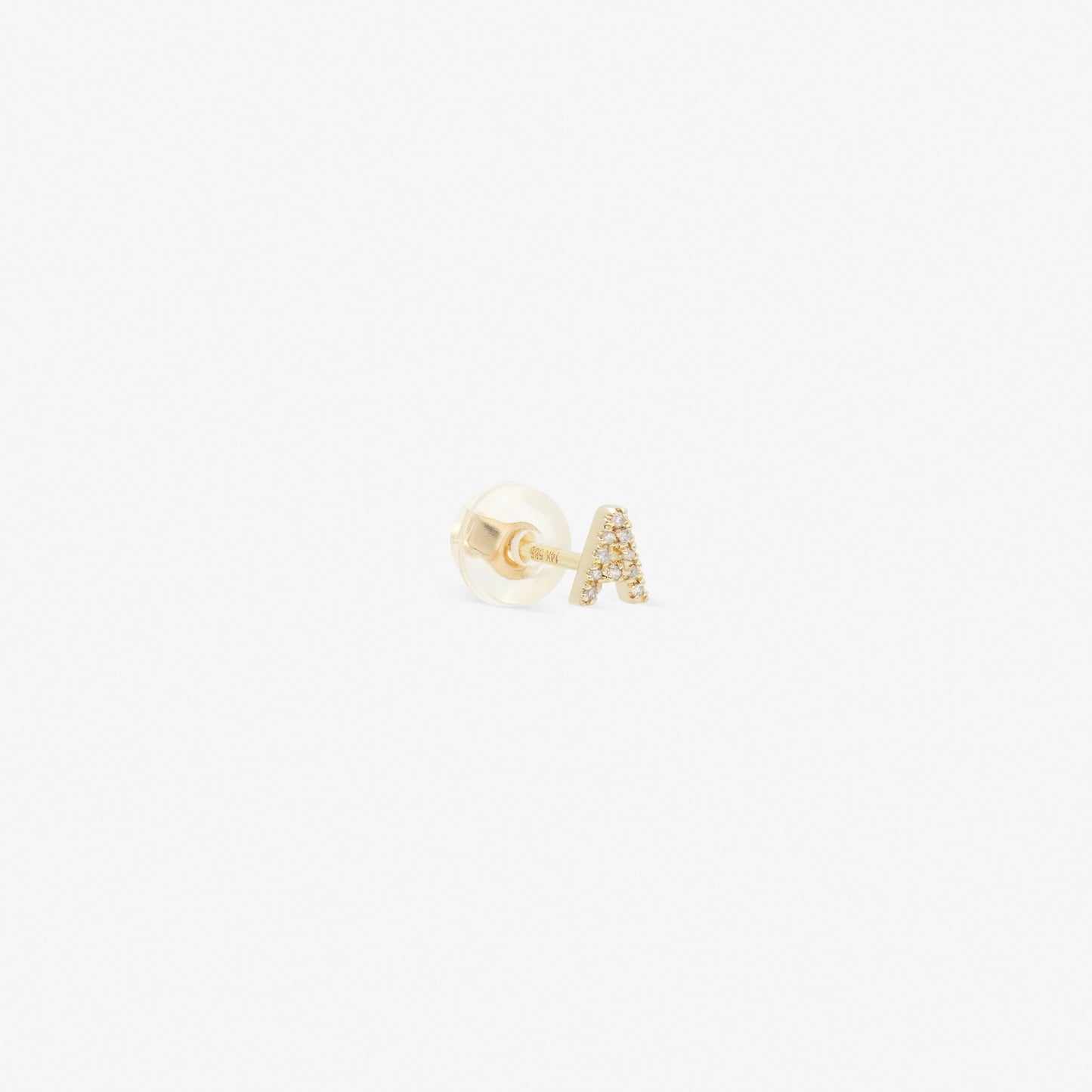 petite letter stud yellow gold - ENNUI Atelier