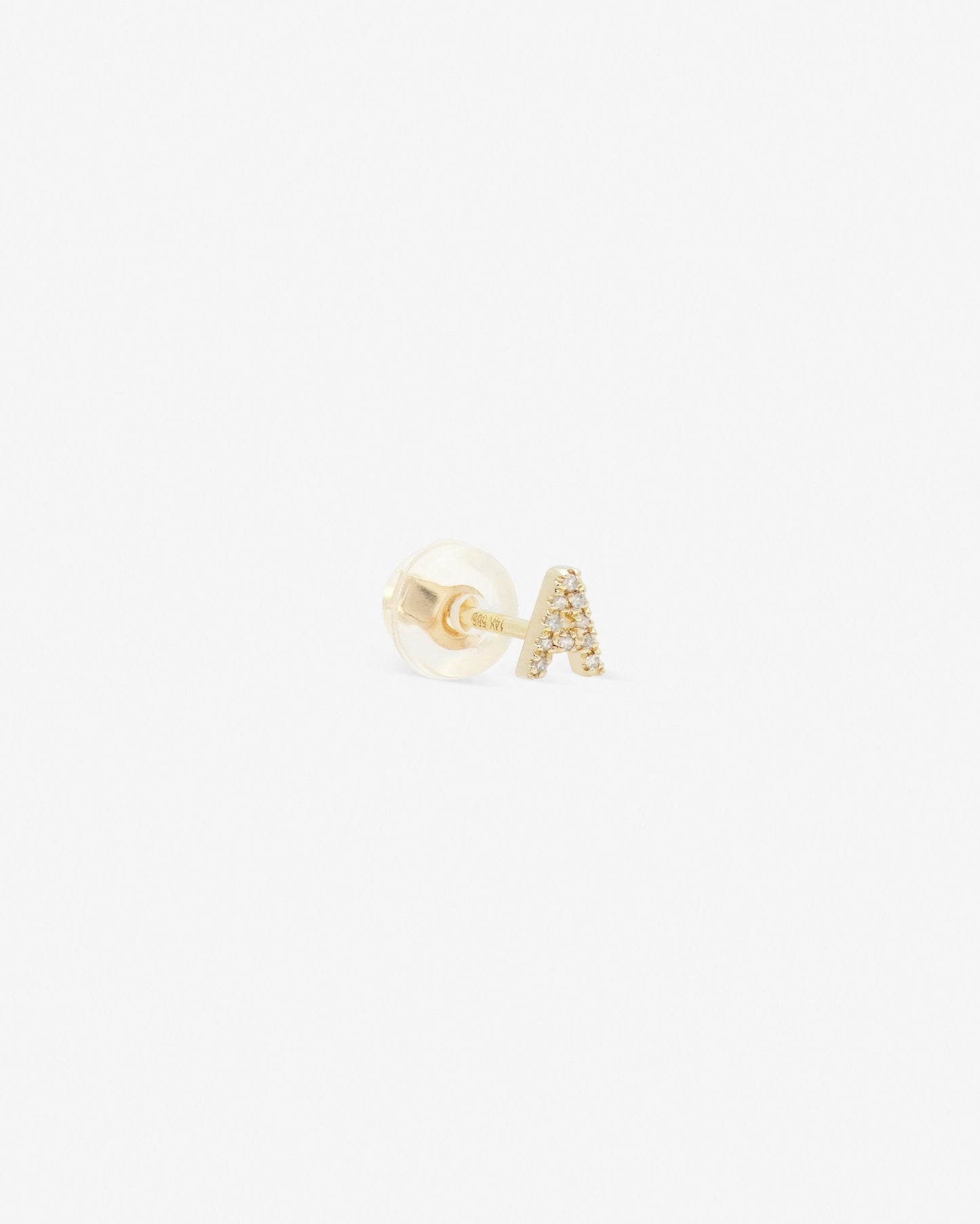 petite letter stud yellow gold - ENNUI Atelier