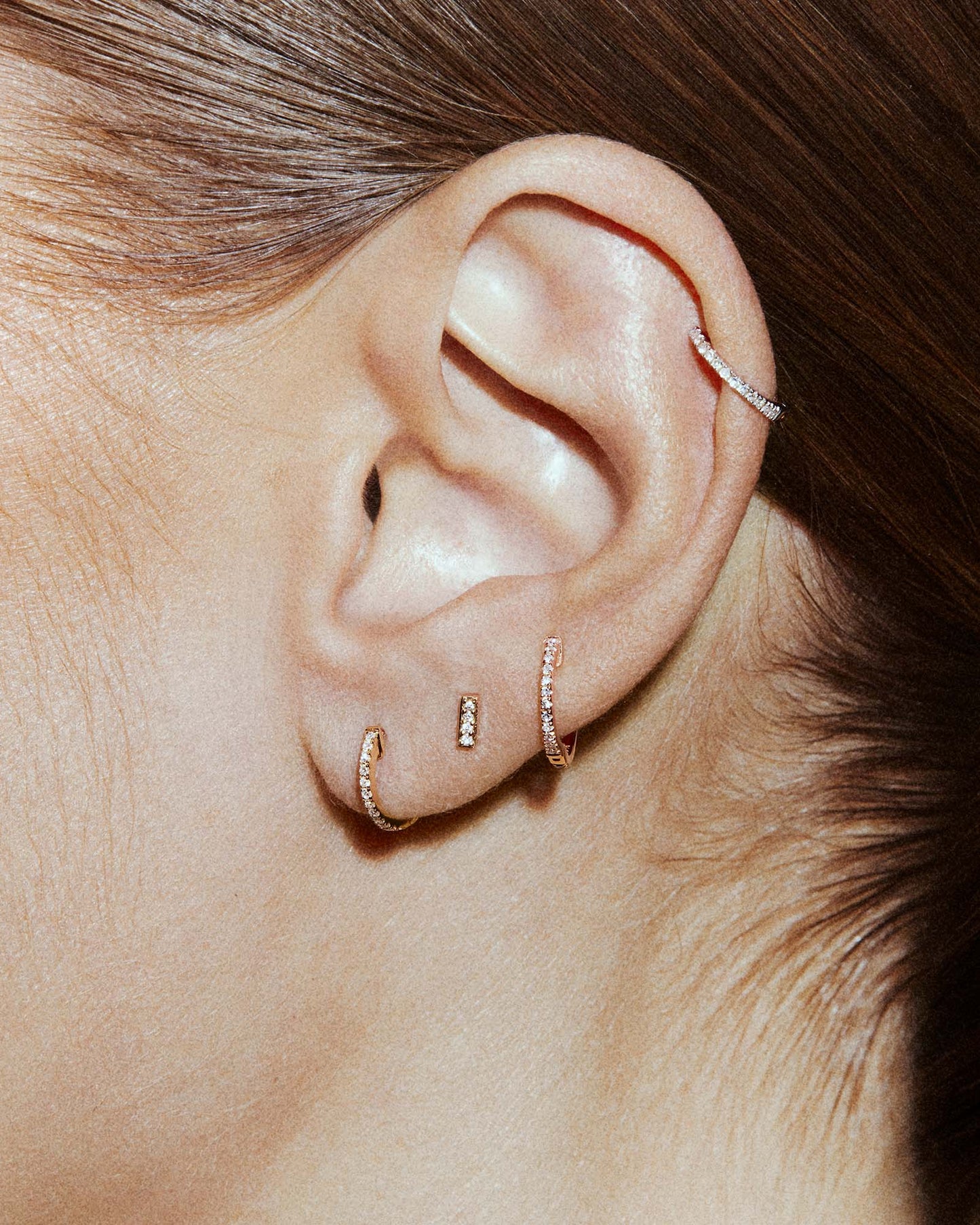 SENORITA LABRET - WHITE LAB DIAMOND & YELLOW GOLD