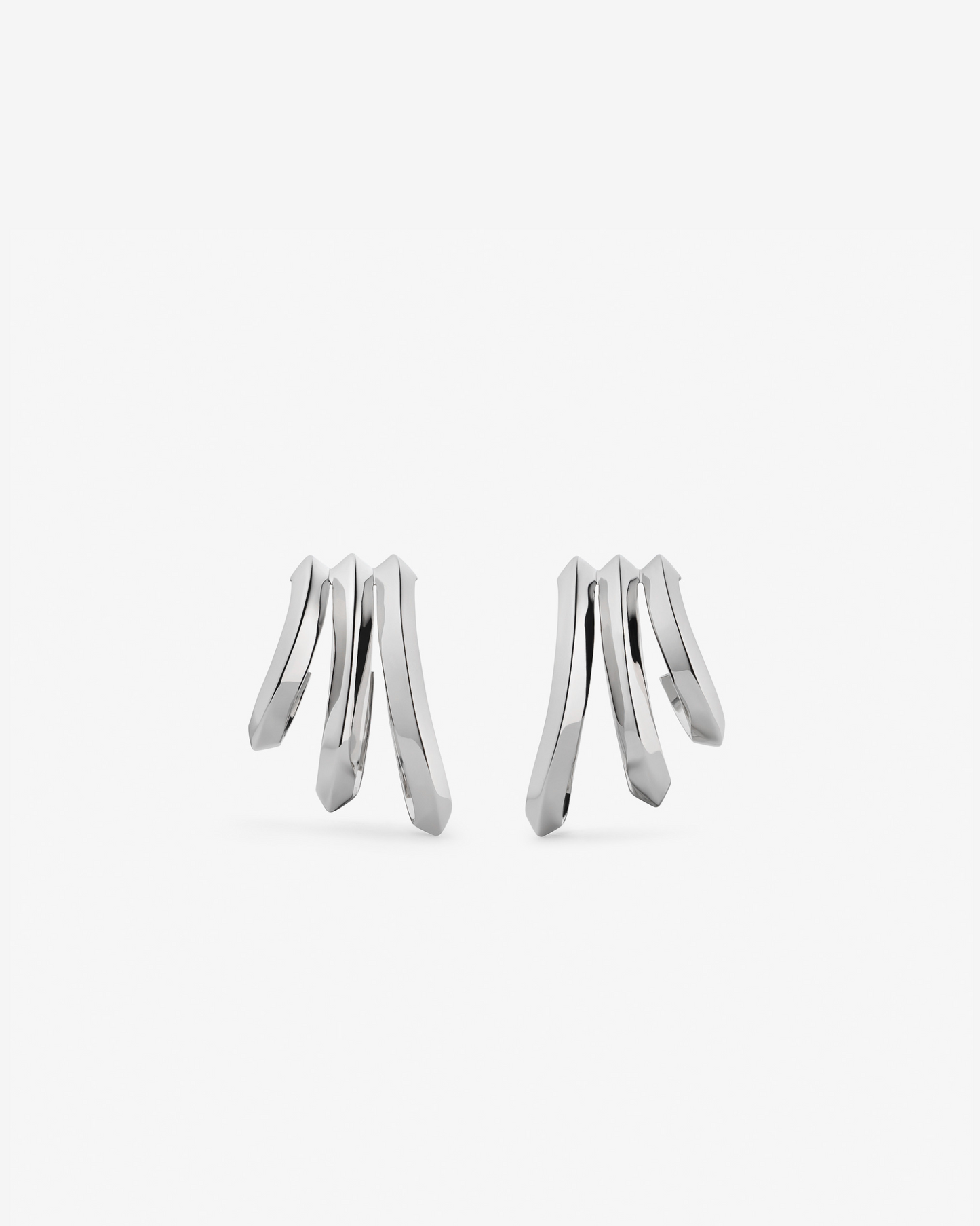 THEMIS STUD EARRINGS - RHODIUM