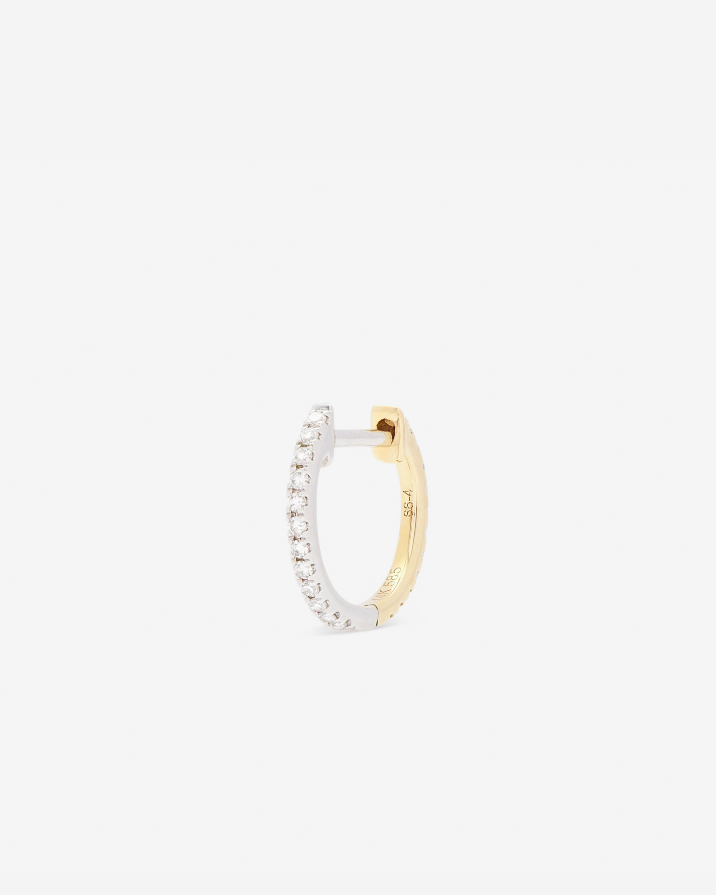 HOOP WHITE DIAMOND & YELLOW/WHITE GOLD - 10mm