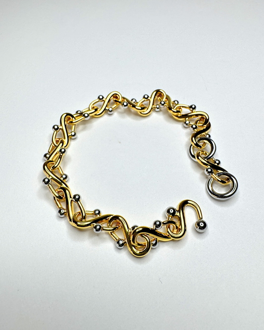 FALCAT BRACELET - VERMEIL + RHODIUM