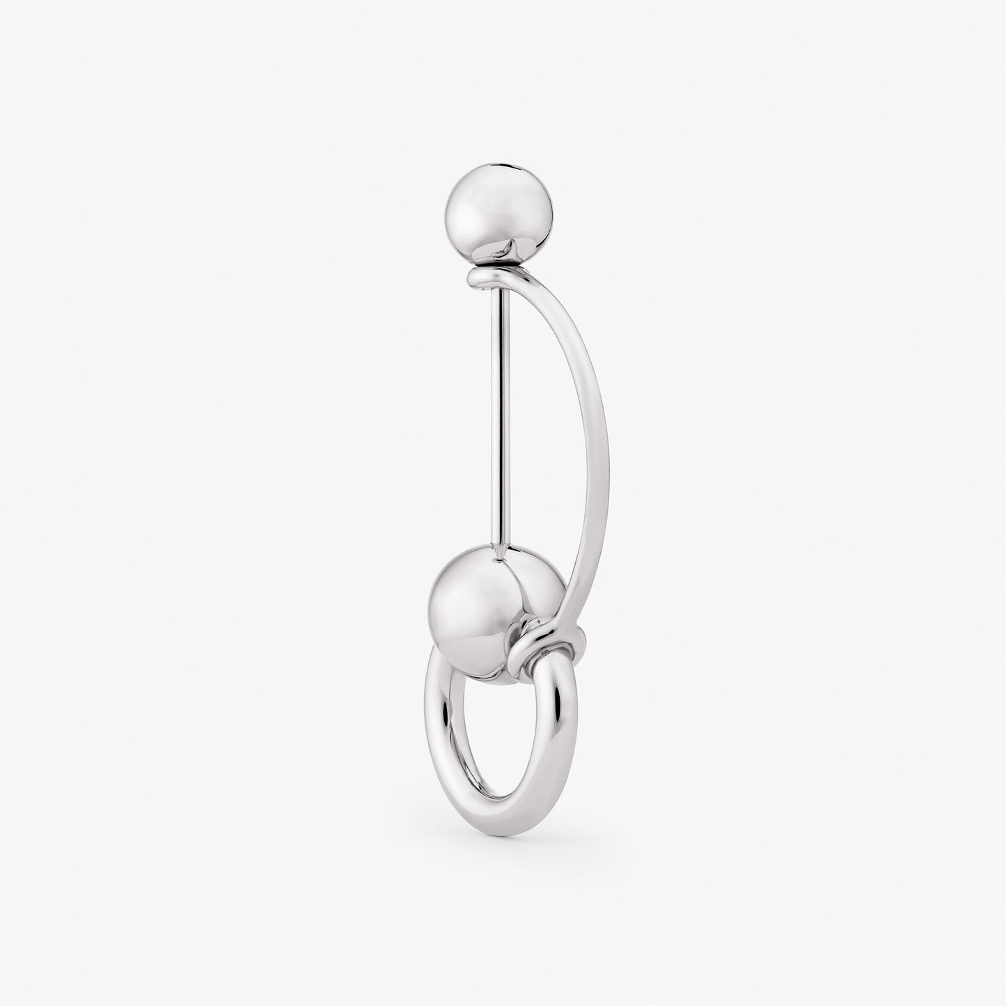 ARCH EARPIN - WHITE GOLD