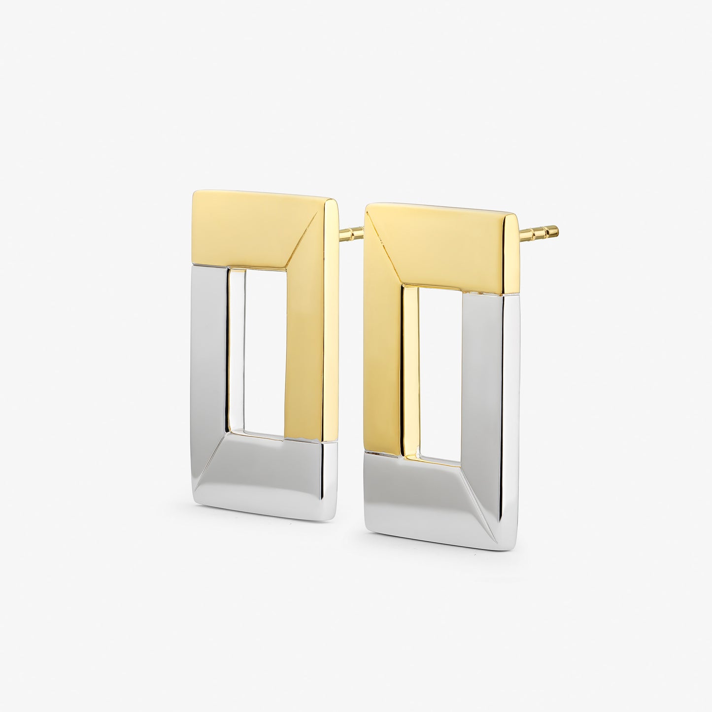 ATHENA STUDS - RHODIUM & VERMEIL