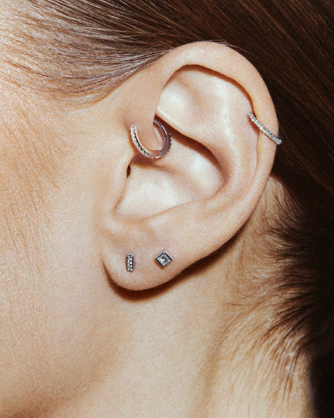 SENORITA LABRET - WHITE LAB DIAMOND & YELLOW GOLD