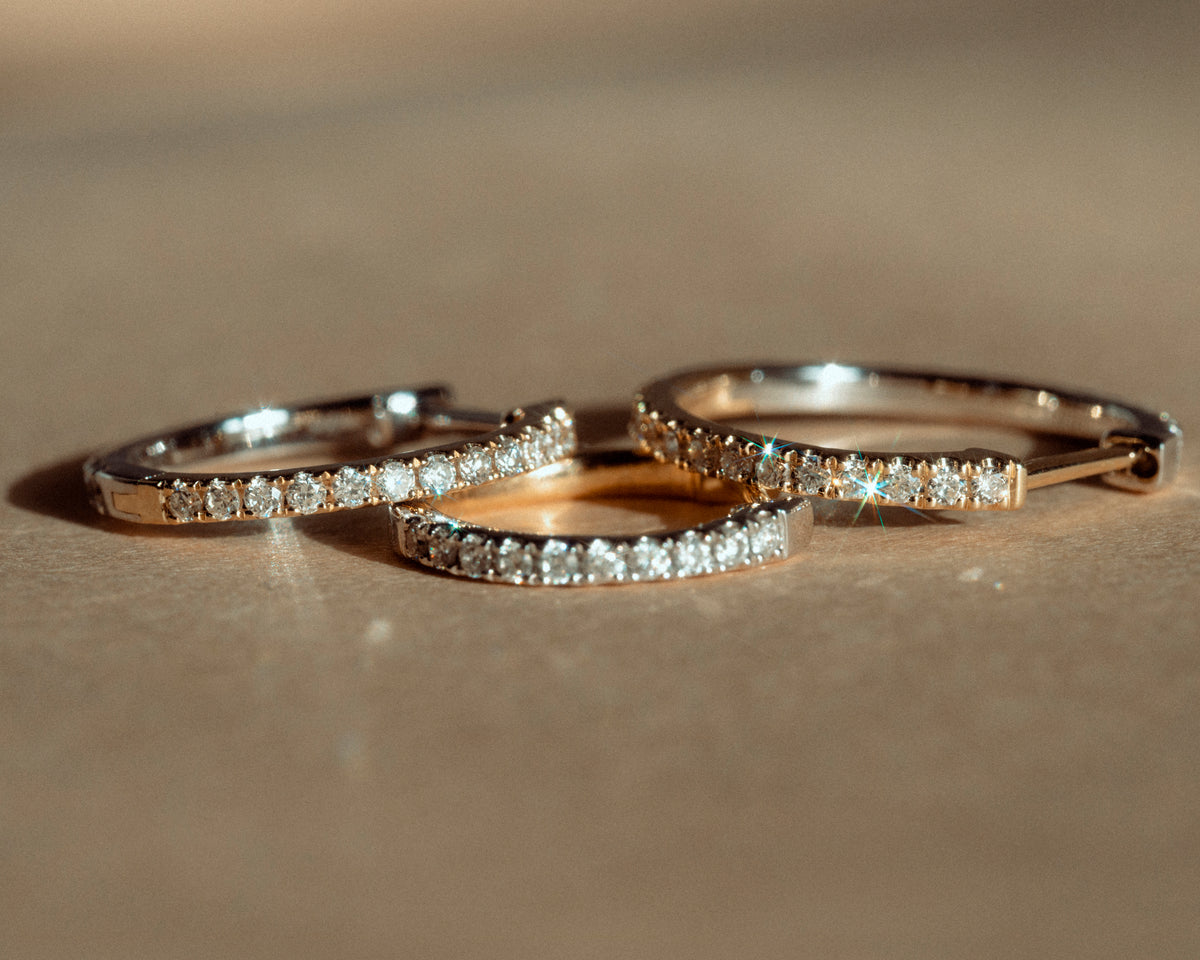 ENNUI Atelier jewelry in recycled gold, photographed close up.