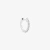 HOOP WHITE DIAMOND & PLAIN WHITE GOLD - 10MM