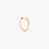 HOOP WHITE DIAMOND & PLAIN YELLOW GOLD - 10MM