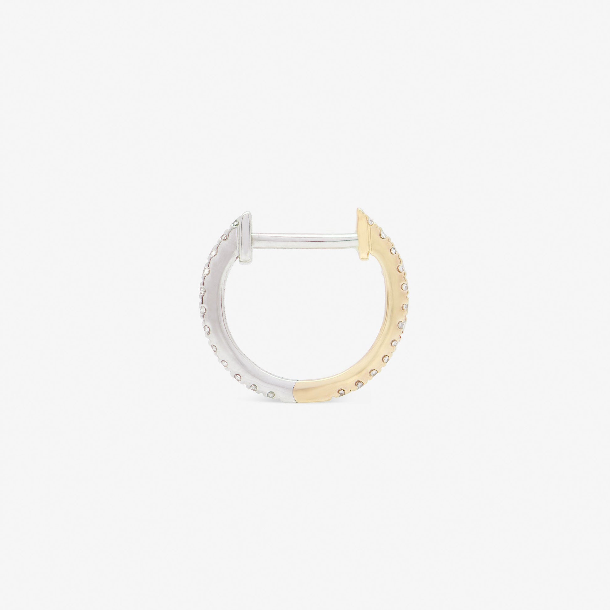 10mm hoop in yellow and white gold from side