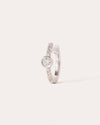 DOT DIAMOND HOOP - WHITE DIAMOND & PLAIN WHITE GOLD - 10mm