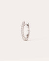 HOOP WHITE DIAMOND & PLAIN WHITE GOLD - 10MM