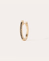 HOOP BLACK/WHITE DIAMOND & YELLOW GOLD - 11mm