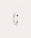 HOOP - WHITE DIAMOND & PLAIN WHITE GOLD - 12MM
