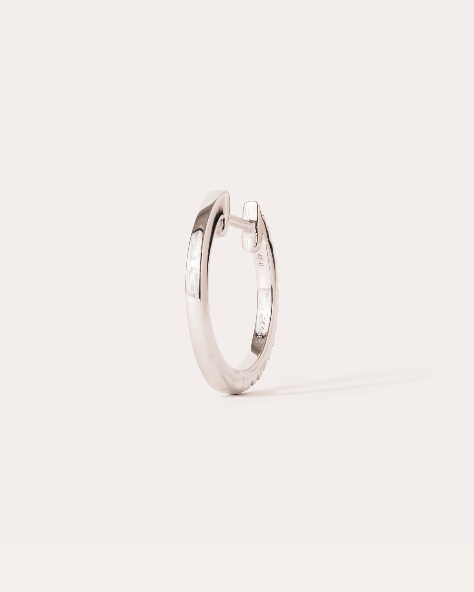 14mm Hoop | White diamond | White gold | ENNUI Atelier