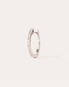HOOP - WHITE DIAMOND & PLAIN WHITE GOLD - 14MM
