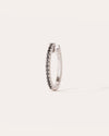 HOOP BLACK/WHITE DIAMOND & WHITE GOLD - 14mm