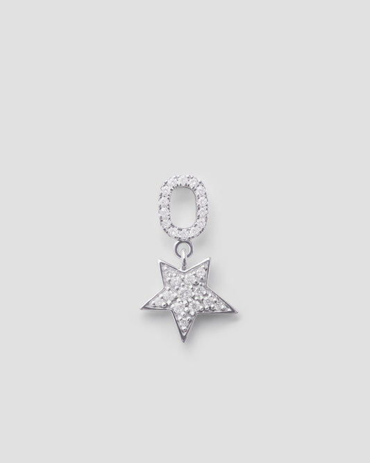 CELESTE STAR PENDANT - WHITE DIAMONDS & WHITE GOLD