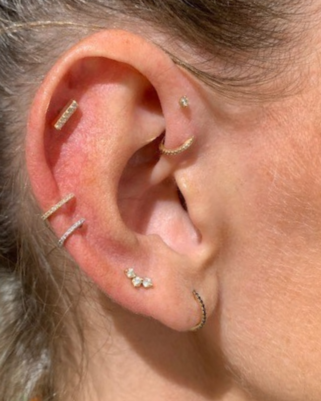 HONEY I'M HOME LABRET - WHITE DIAMOND & YELLOW GOLD