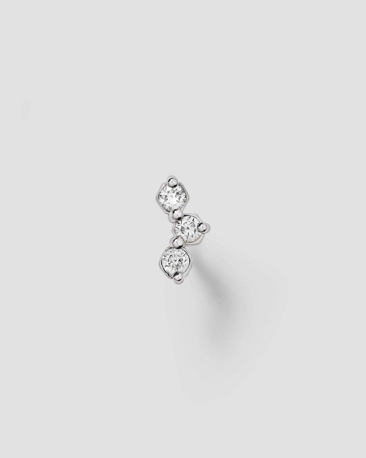 Honey Im Home labret white diamond & white gold
