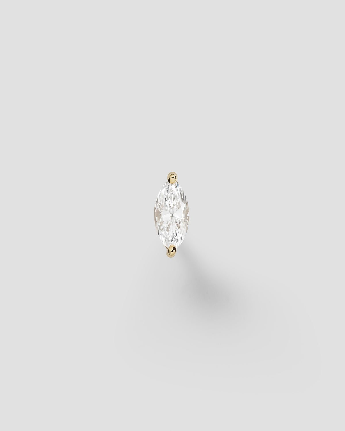 Inner Strength labret Marquise Cut diamond yellow gold