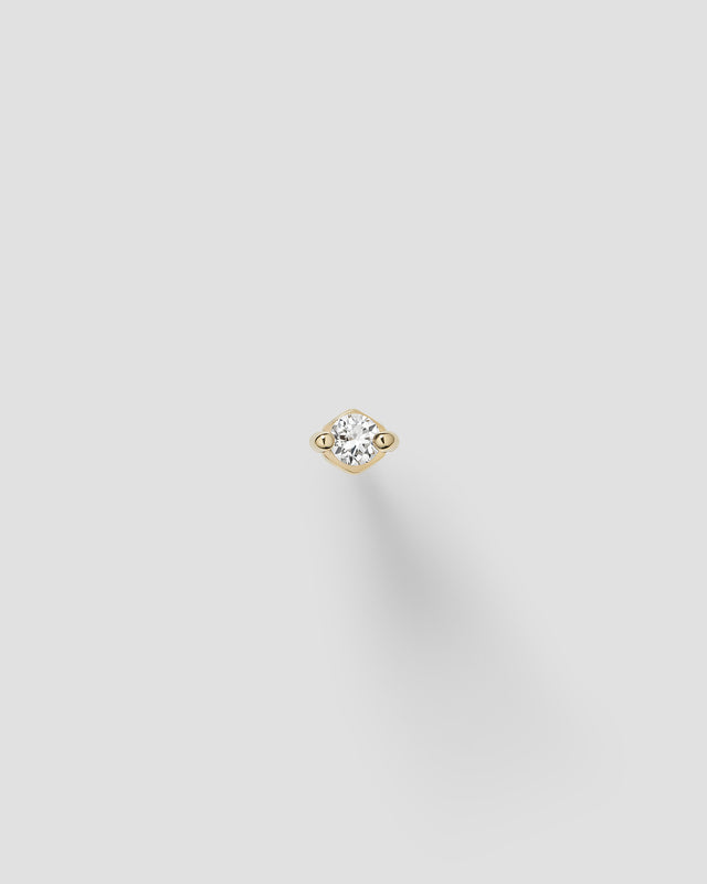 Ivory labret — Yellow gold
