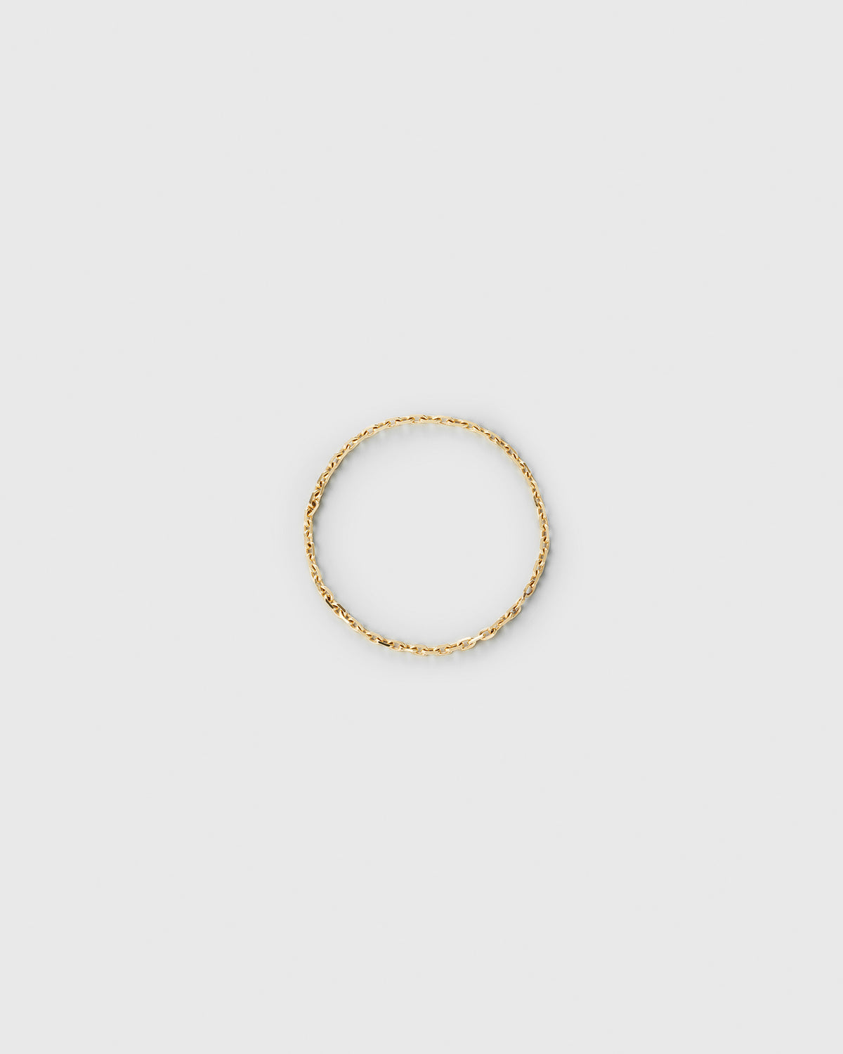 Round Anchor Infinity ring - yellow gold