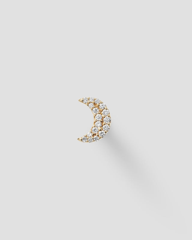Luna labret — Yellow gold