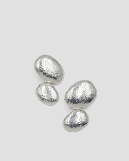 Module earrings silver