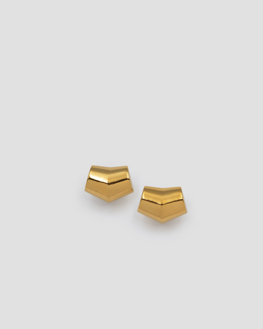 Prism studs gold