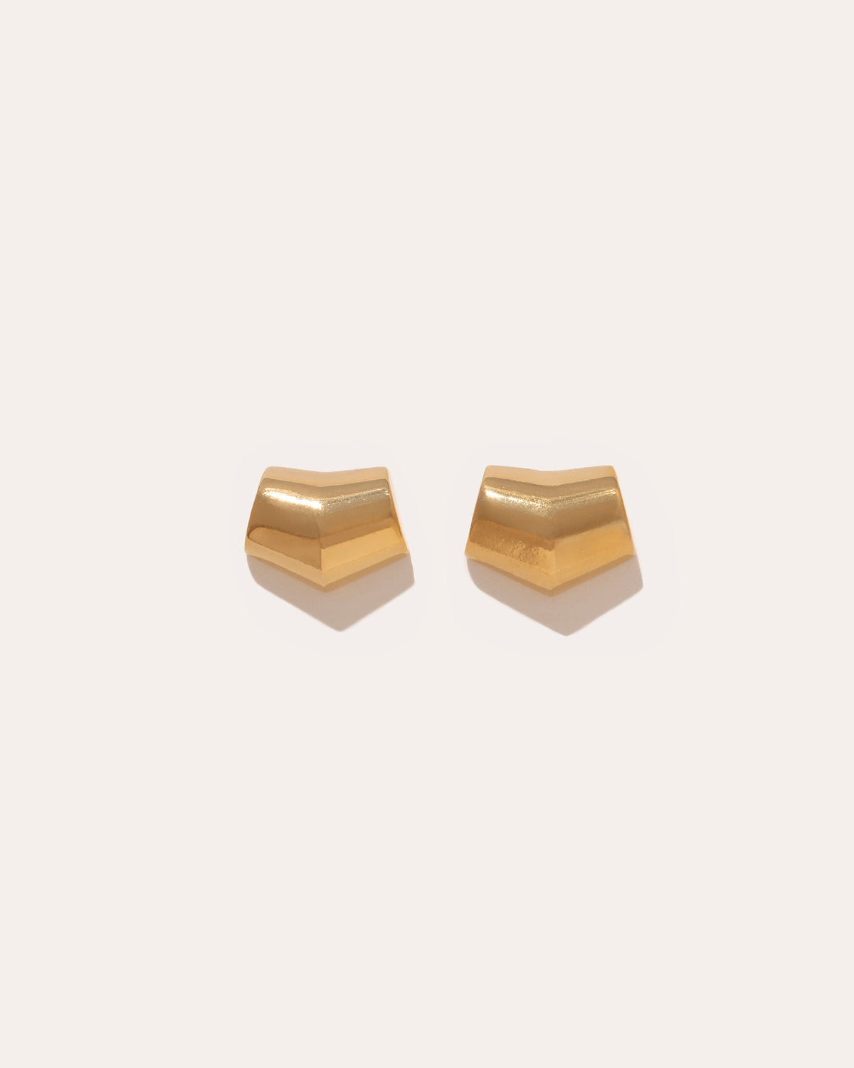 Prism earrings in gold vermeil.