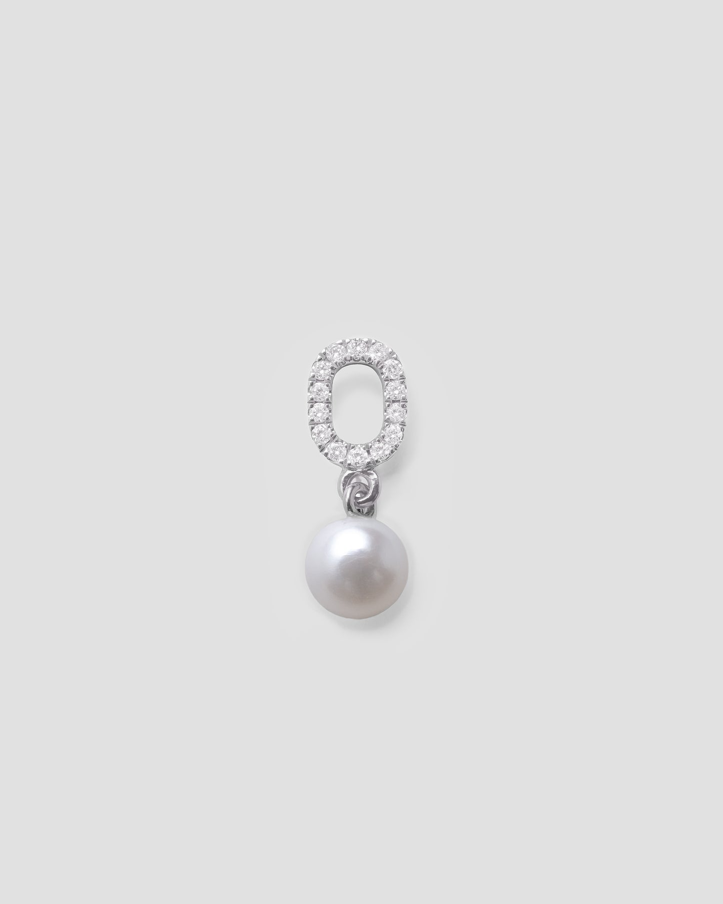 RAY WHITE LAB DIAMOND & PEARL PENDANT - WHITE GOLD