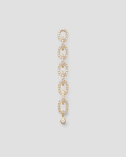 ECHO LINK PENDANT - WHITE LAB DIAMONDS & YELLOW GOLD