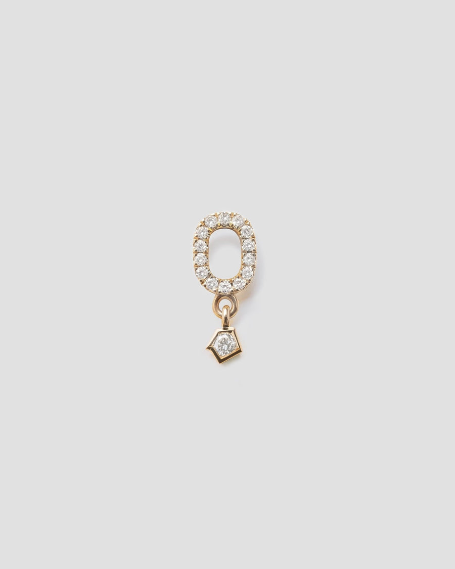 Echo pendant in 14k yellow gold, set with lab grown diamonds.