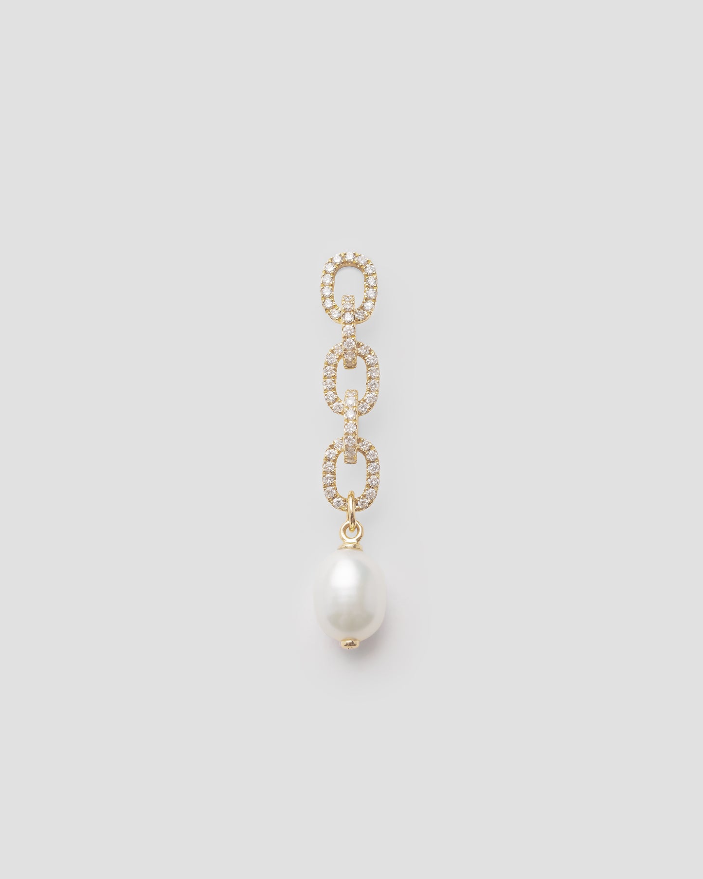 ERA PEARL PENDANT - WHITE LAB DIAMONDS/PEARL & YELLOW GOLD