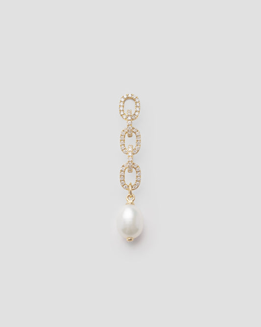 ERA PEARL PENDANT - WHITE LAB DIAMONDS/PEARL & YELLOW GOLD